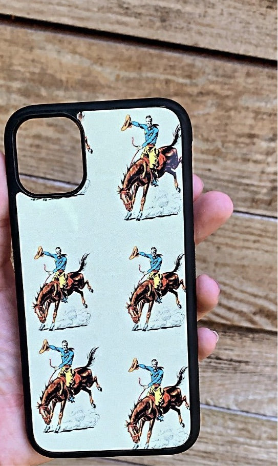 iPhone 12 mini Retro Cowboy Rodeo Save A Horse Ride Cowboy  Western Country Case : Cell Phones & Accessories